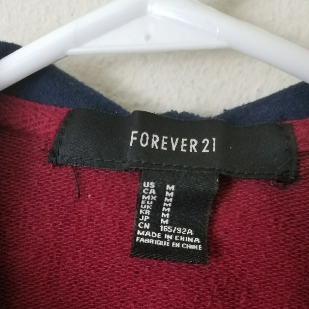 Forever 21 Varsity Team Letterman Hoodie Jacket - Picture 5 of 5